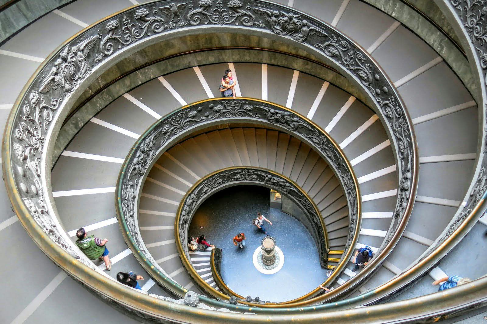 The Vatican Museums' famous Bramante spiral staircase